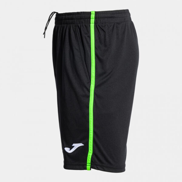 Pantaloni scurti tenis Joma Open III, Negru / Verde Fluo - imagine 3