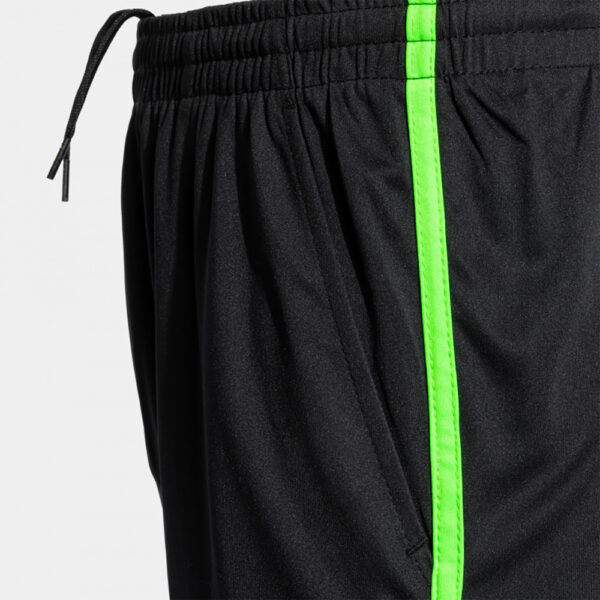 Pantaloni scurti tenis Joma Open III, Negru / Verde Fluo - imagine 5
