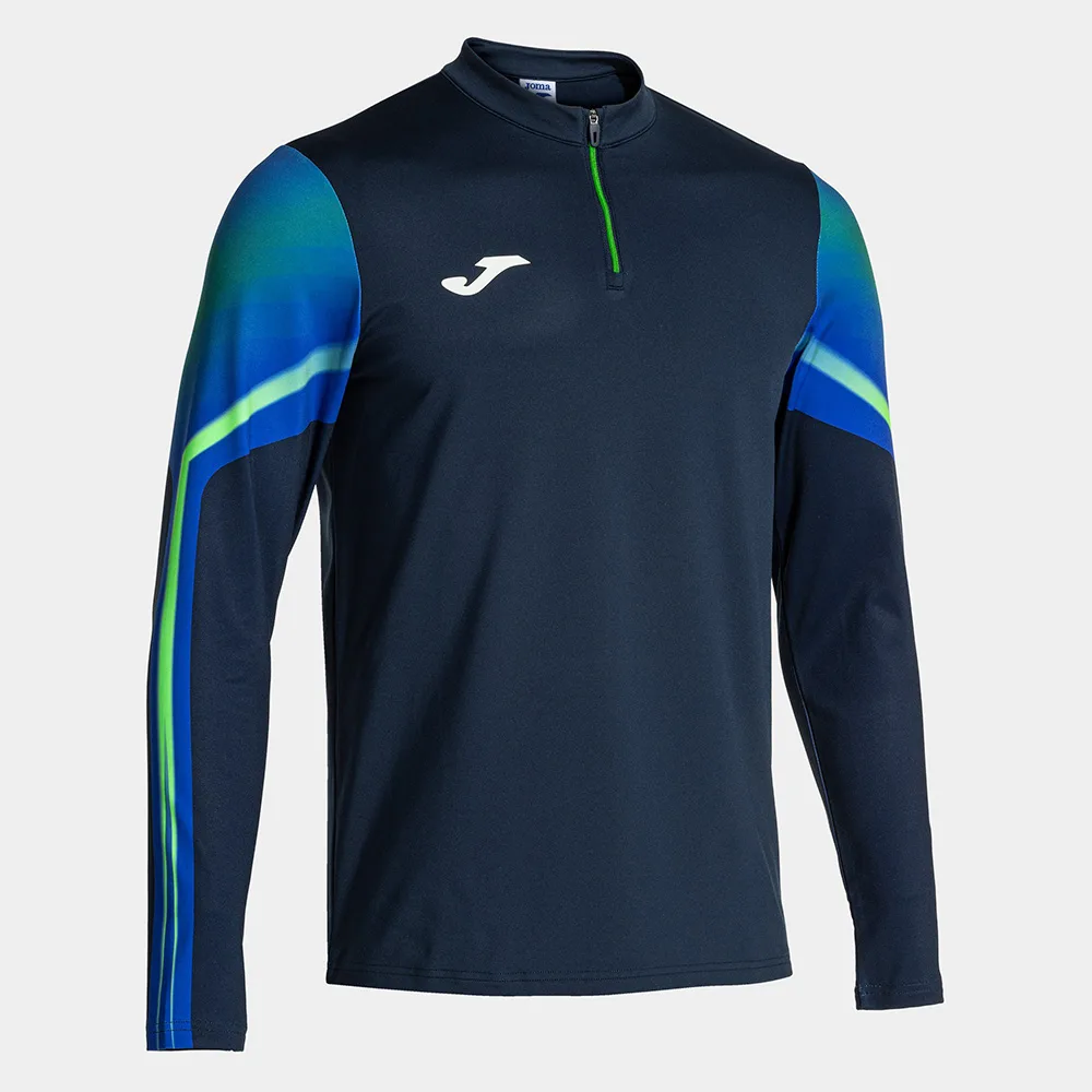 Bluza antrenament Joma Elite XI, Bleumarin / Verde Fluo - imagine 1