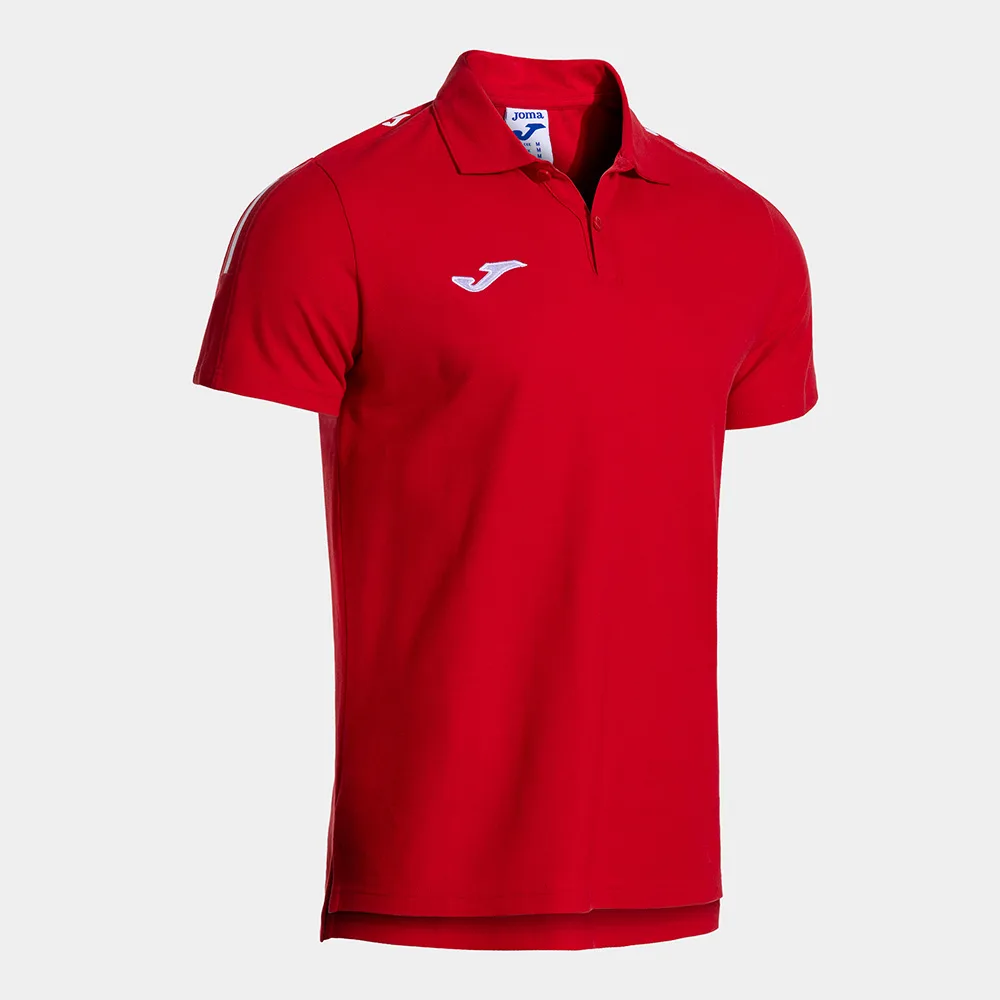 Tricou polo bumbac Joma Olimpiada, Rosu - imagine 1