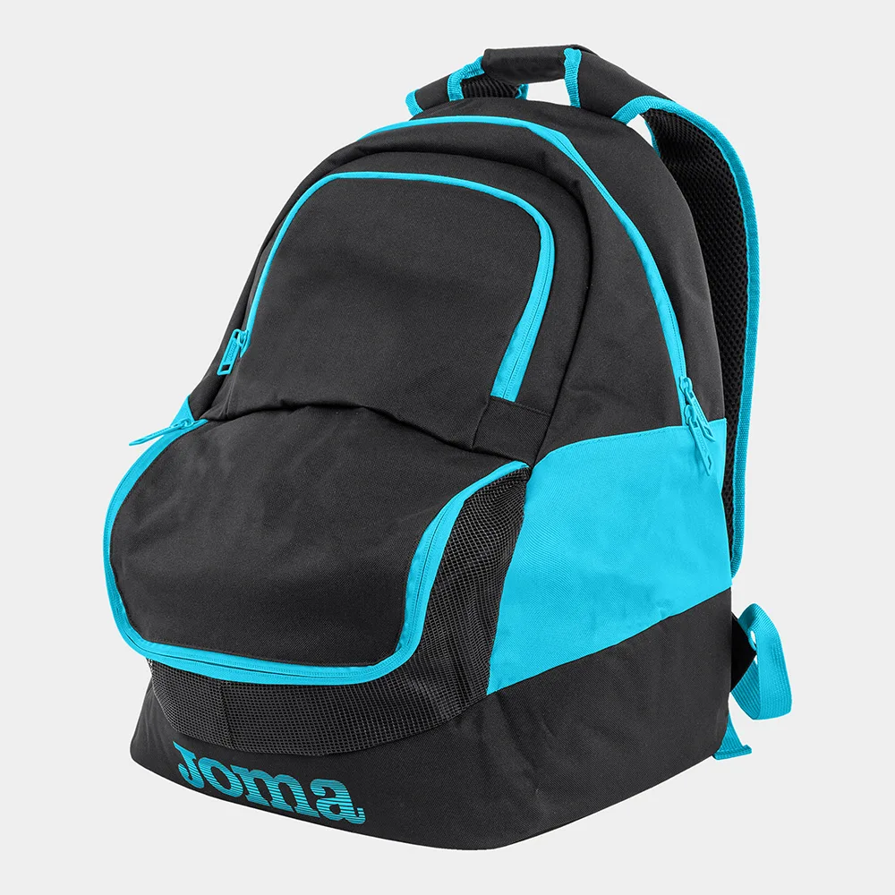 Rucsac sport Joma Diamond II, Negru / Turcoaz Fluo - imagine 1