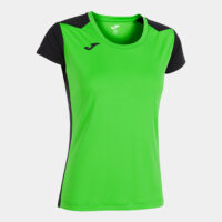 Tricou alergare dama Joma Record II, Verde Fluo / Negru