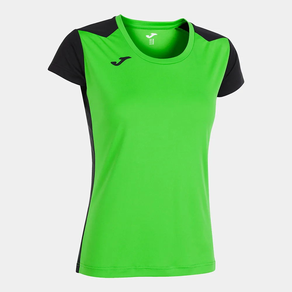 Tricou alergare dama Joma Record II, Verde Fluo / Negru - imagine 1