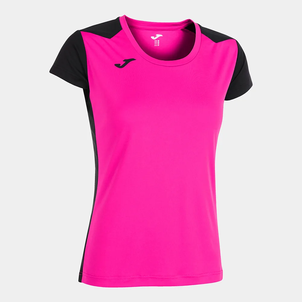 Tricou alergare dama Joma Record II, Fuxia Fluo / Negru - imagine 1