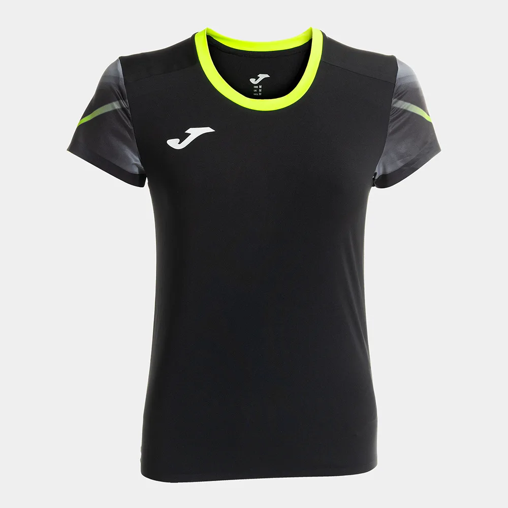 Tricou alergare dama Joma Elite XI, Negru / Galben Fluo - imagine 1