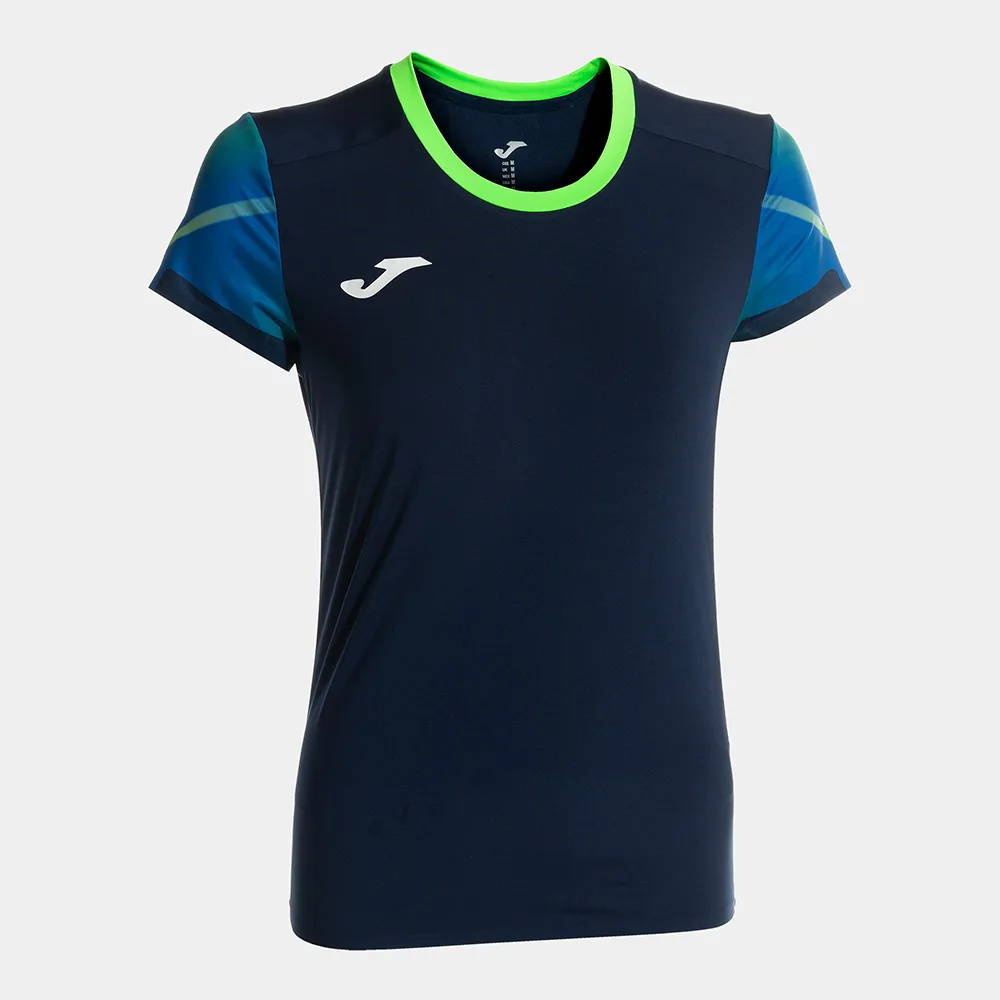 Tricou alergare dama Joma Elite XI, Bleumarin / Verde Fluo - imagine 1