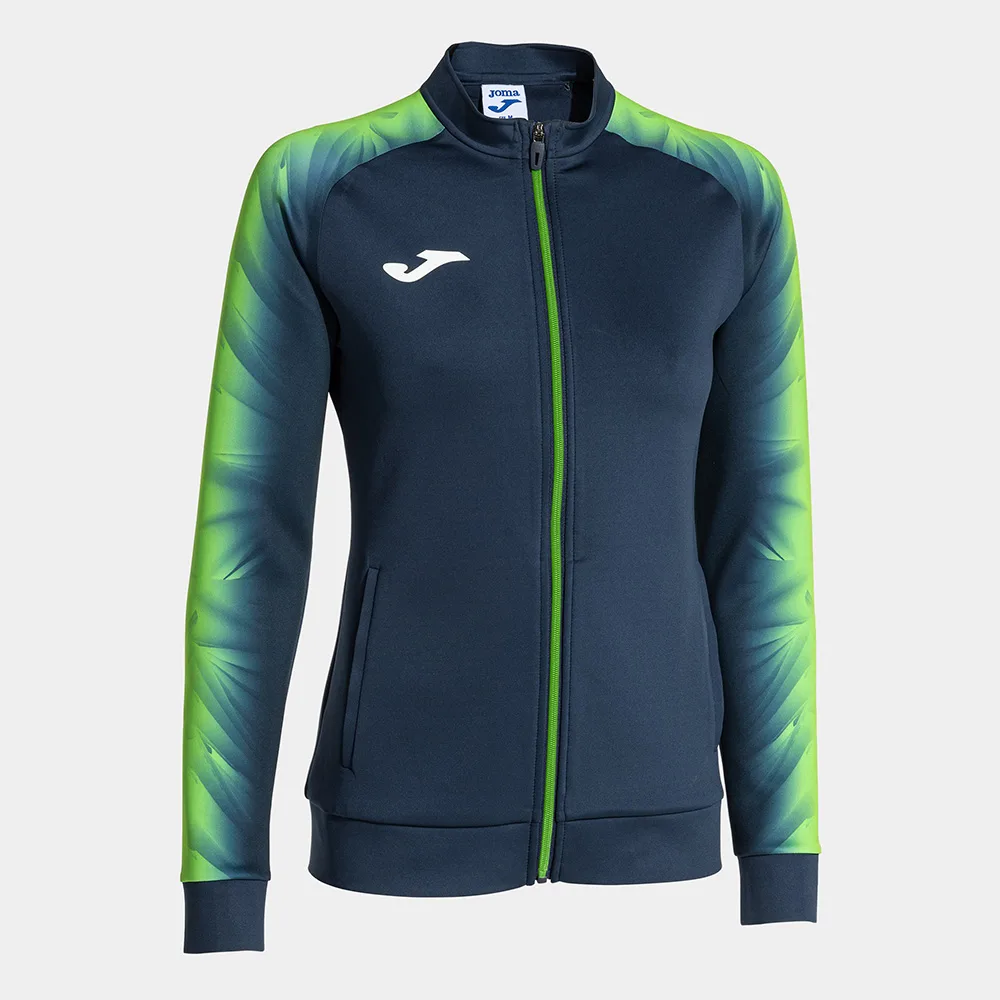 Bluza trening dama Joma Elite XI, Bleumarin / Verde Fluo - imagine 1