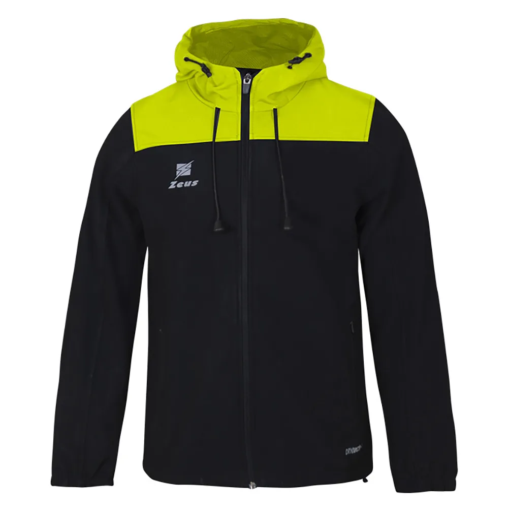 Geaca Zeus Softshell, Negru / Galben Fluo - imagine 1