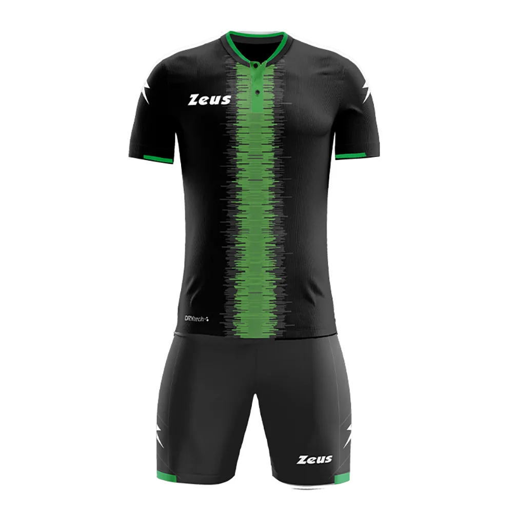 Set echipament fotbal Zeus Perseo, Negru / Verde - imagine 1