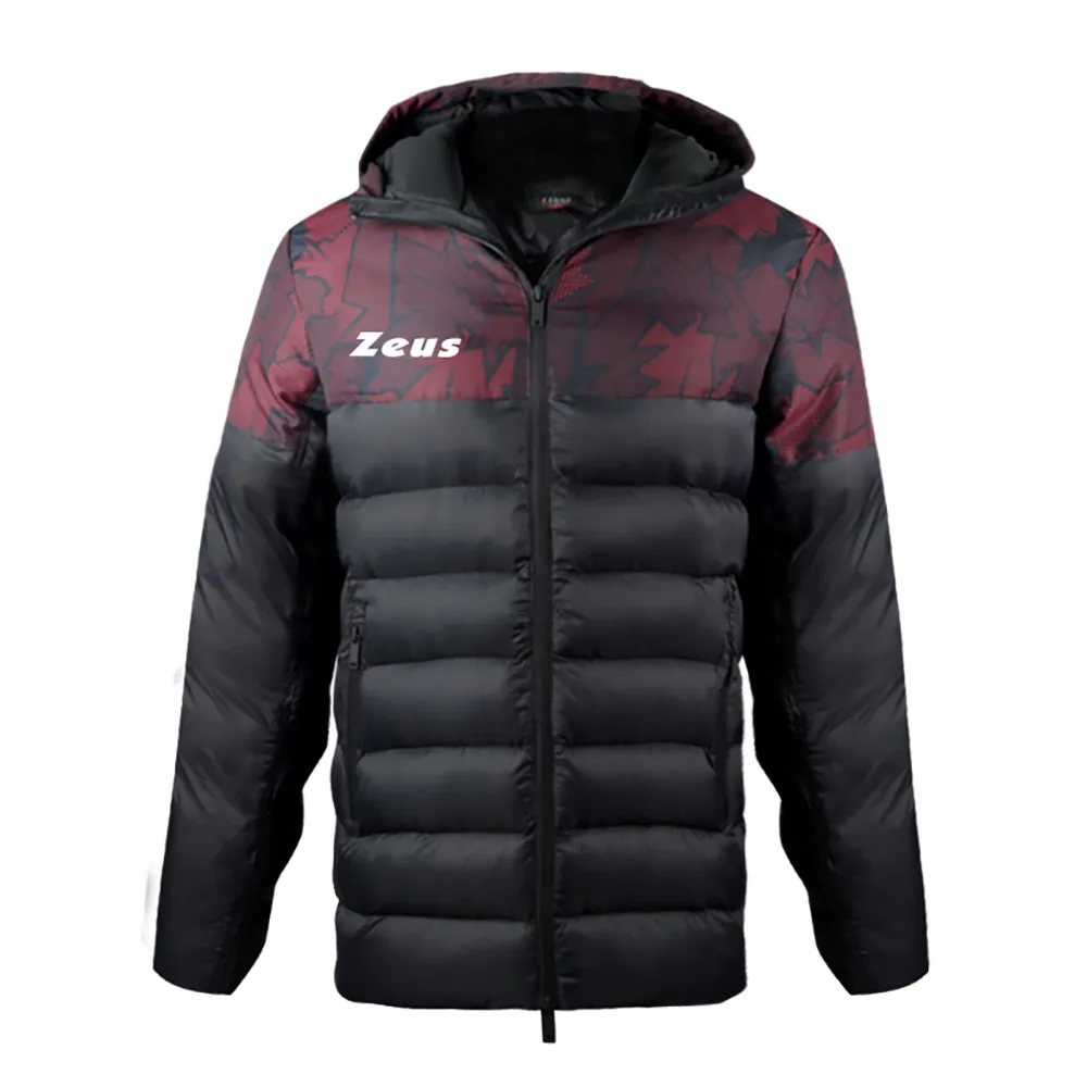 Geaca Zeus Texture, Negru / Visiniu - imagine 1