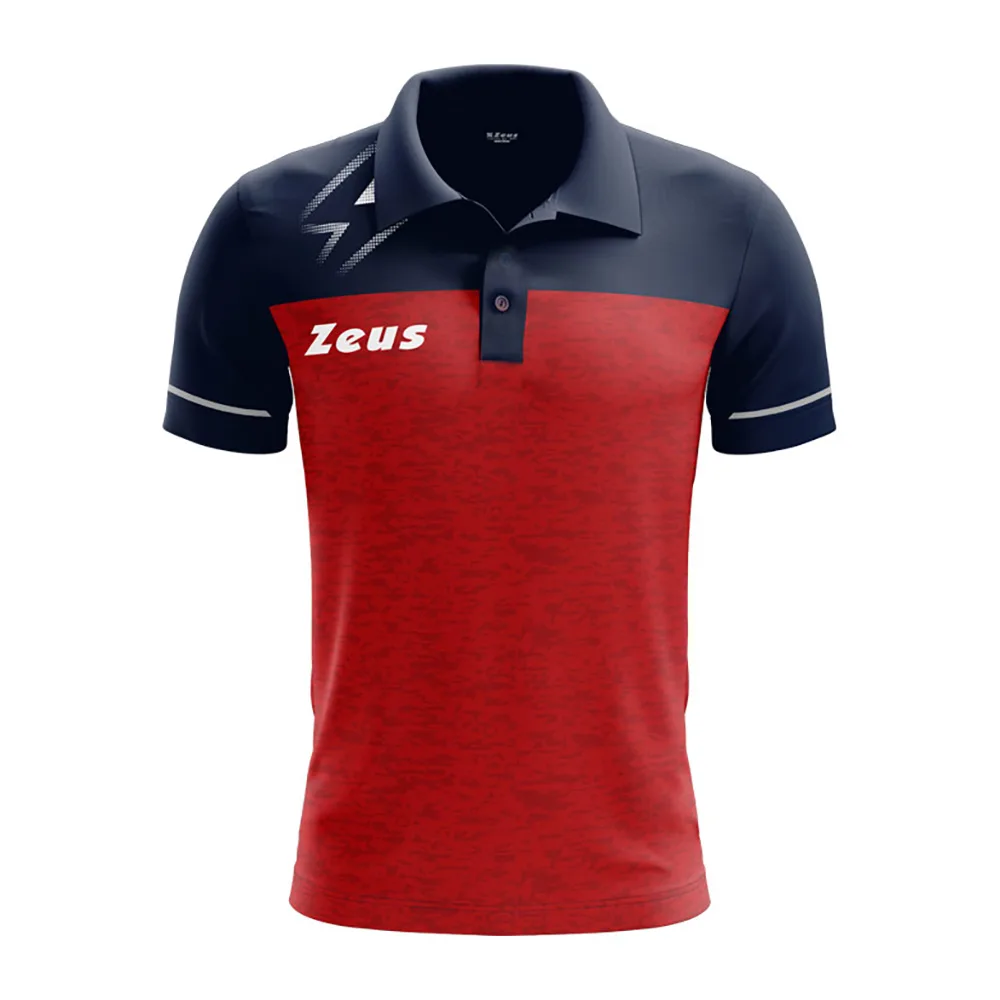 Tricou polo Zeus Bikolor, Rosu / Bleumarin - imagine 1