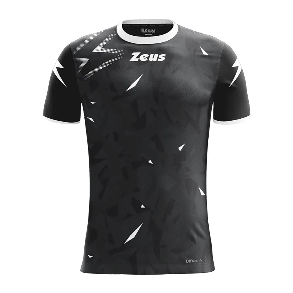 Tricou sport Zeus Marmo, Negru / Alb - imagine 1