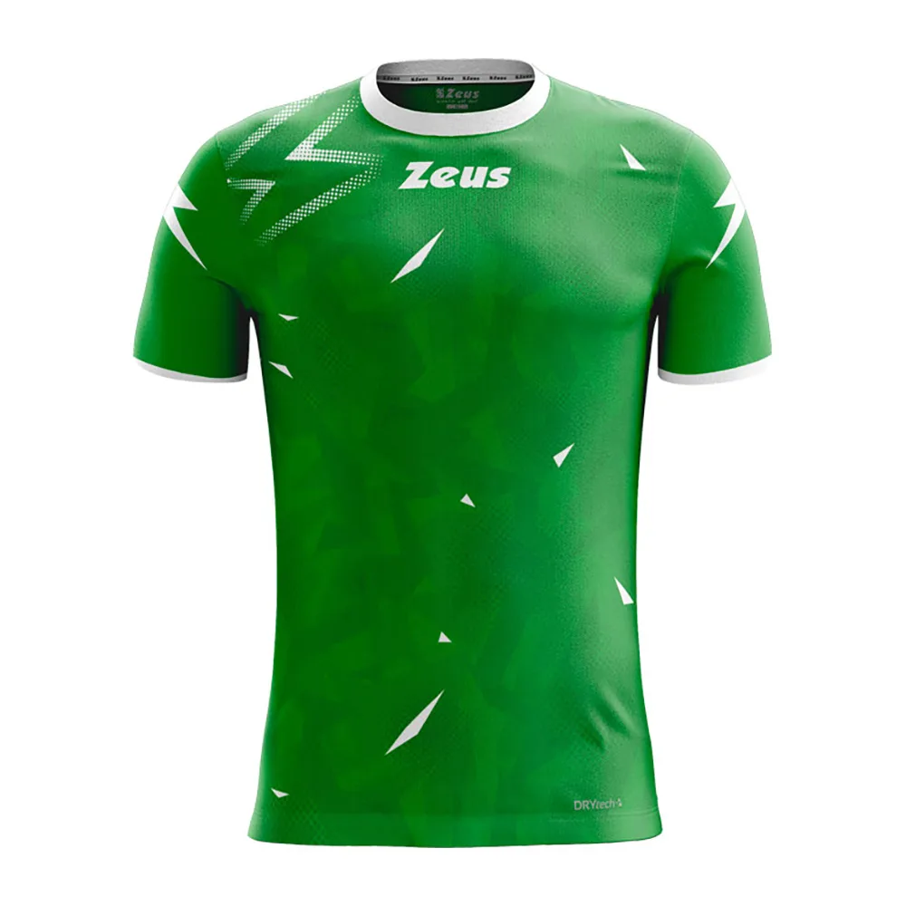 Tricou sport Zeus Marmo, Verde / Alb - imagine 1