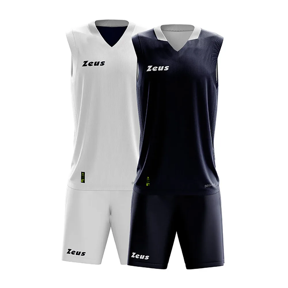 Set echipament baschet Zeus Doblo, Alb / Bleumarin - imagine 1