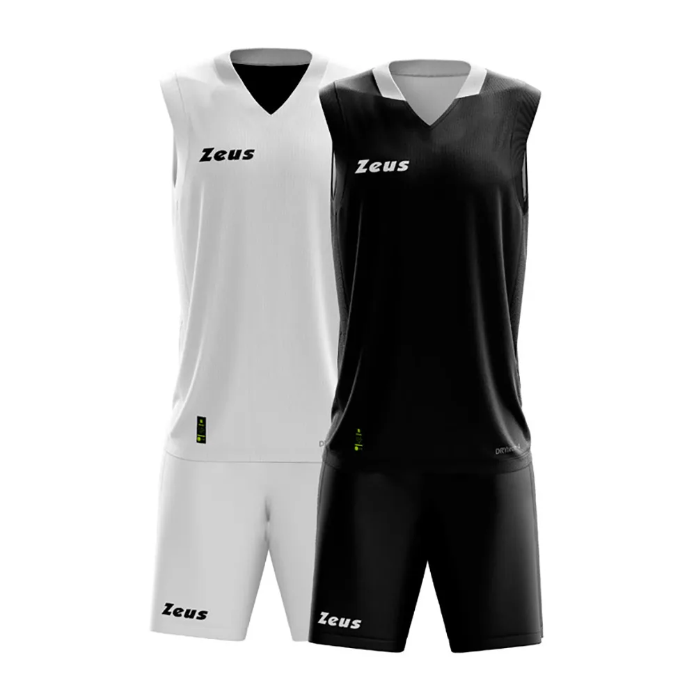 Set echipament baschet Zeus Doblo, Alb / Negru - imagine 1