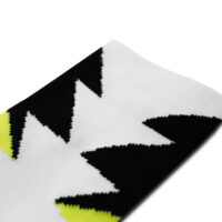 Sosete sport Zeus Thunder, Alb / Galben Fluo - imagine 3