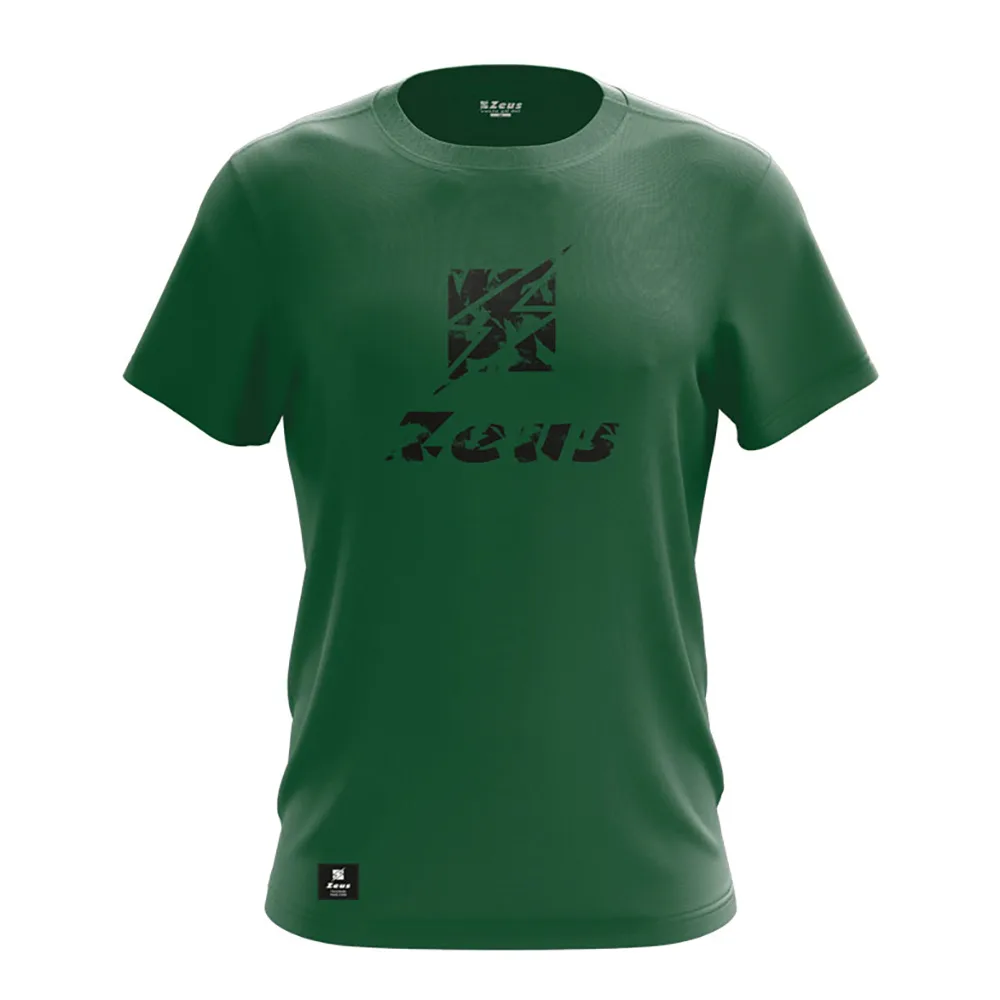 Tricou bumbac Zeus Square, Verde - imagine 1