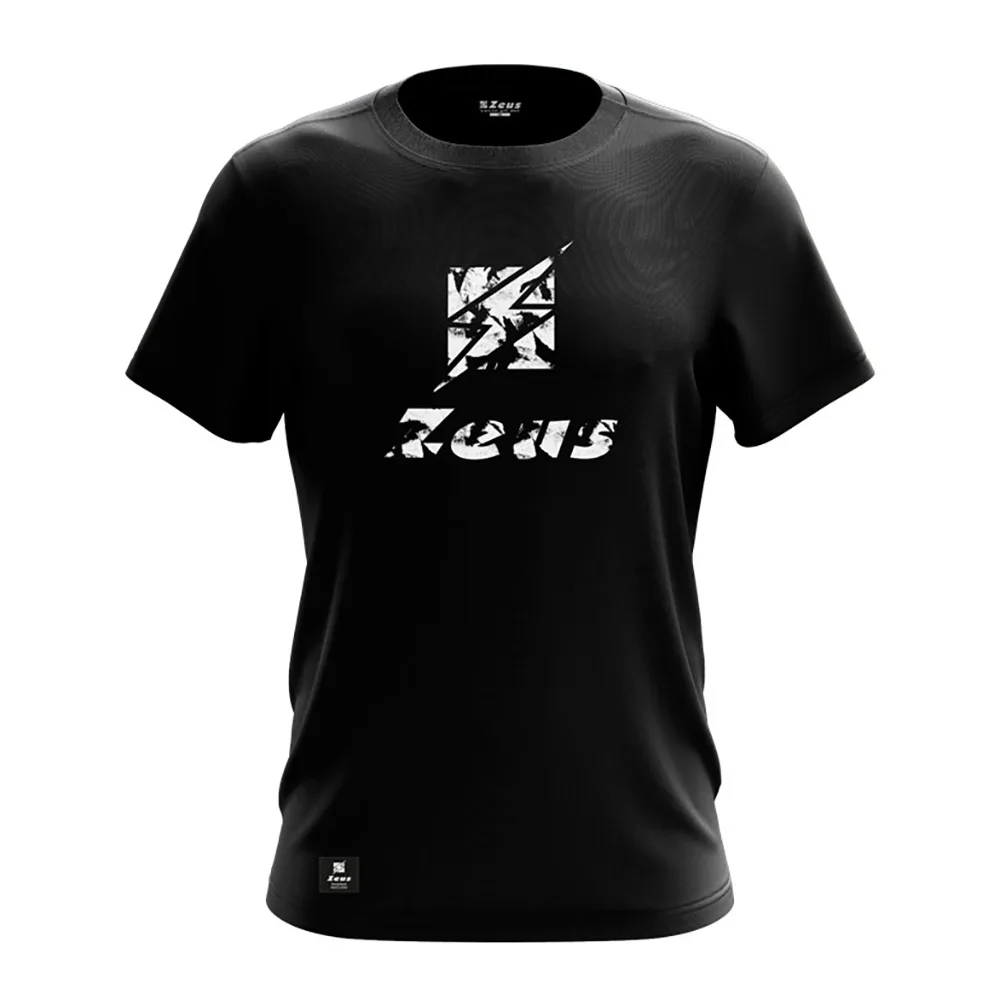 Tricou bumbac Zeus Square, Negru - imagine 1