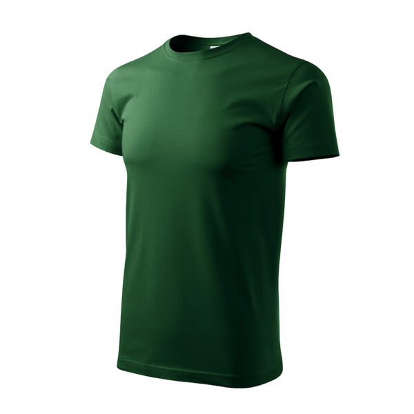 BASIC Tricou bumbac Basic, Verde sticla - imagine 1