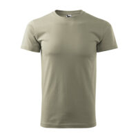 Tricou bumbac Basic, Khaki deschis - imagine 2