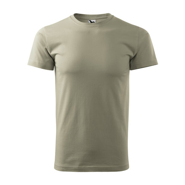 Tricou bumbac Basic, Khaki deschis - imagine 2
