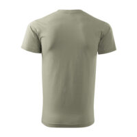 Tricou bumbac Basic, Khaki deschis - imagine 3