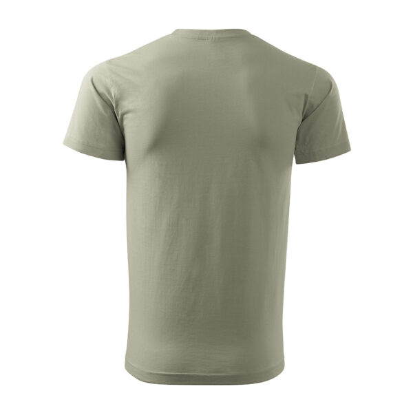 Tricou bumbac Basic, Khaki deschis - imagine 3