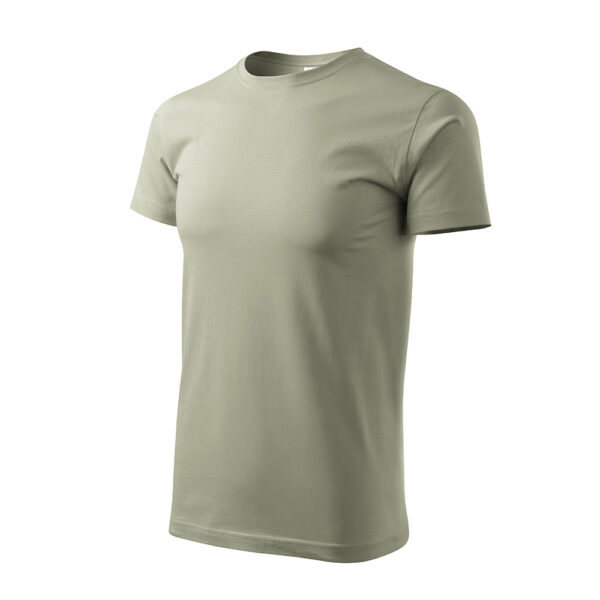 Tricou bumbac Basic, Khaki deschis - imagine 1