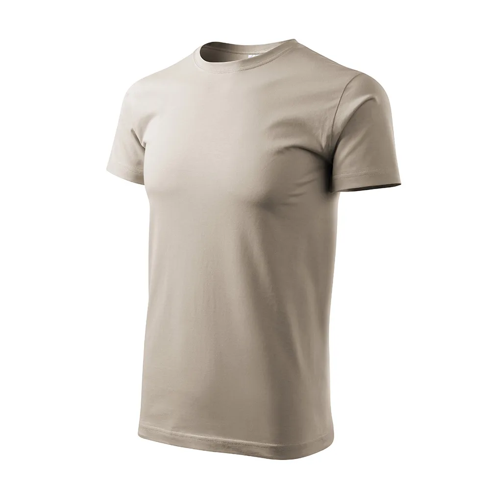 Tricou bumbac Basic, Gri ice - imagine 1