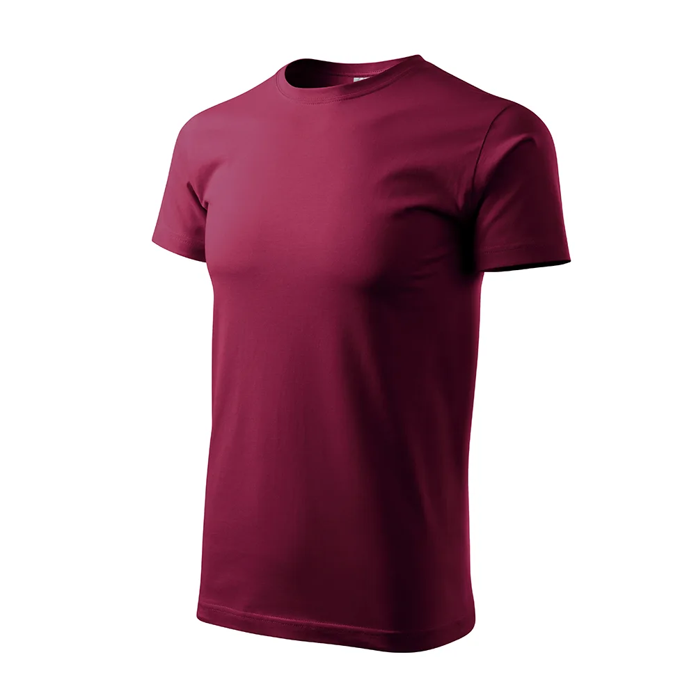 Tricou bumbac Basic, Garnet - imagine 1