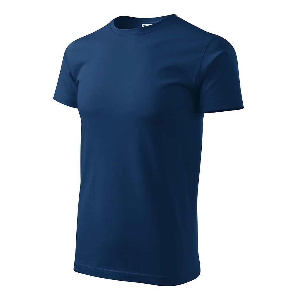 Tricou bumbac Basic, Midnight blue - imagine 1
