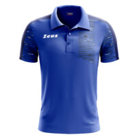 Tricou polo Zeus Glitch, Albastru Royal / Bleumarin