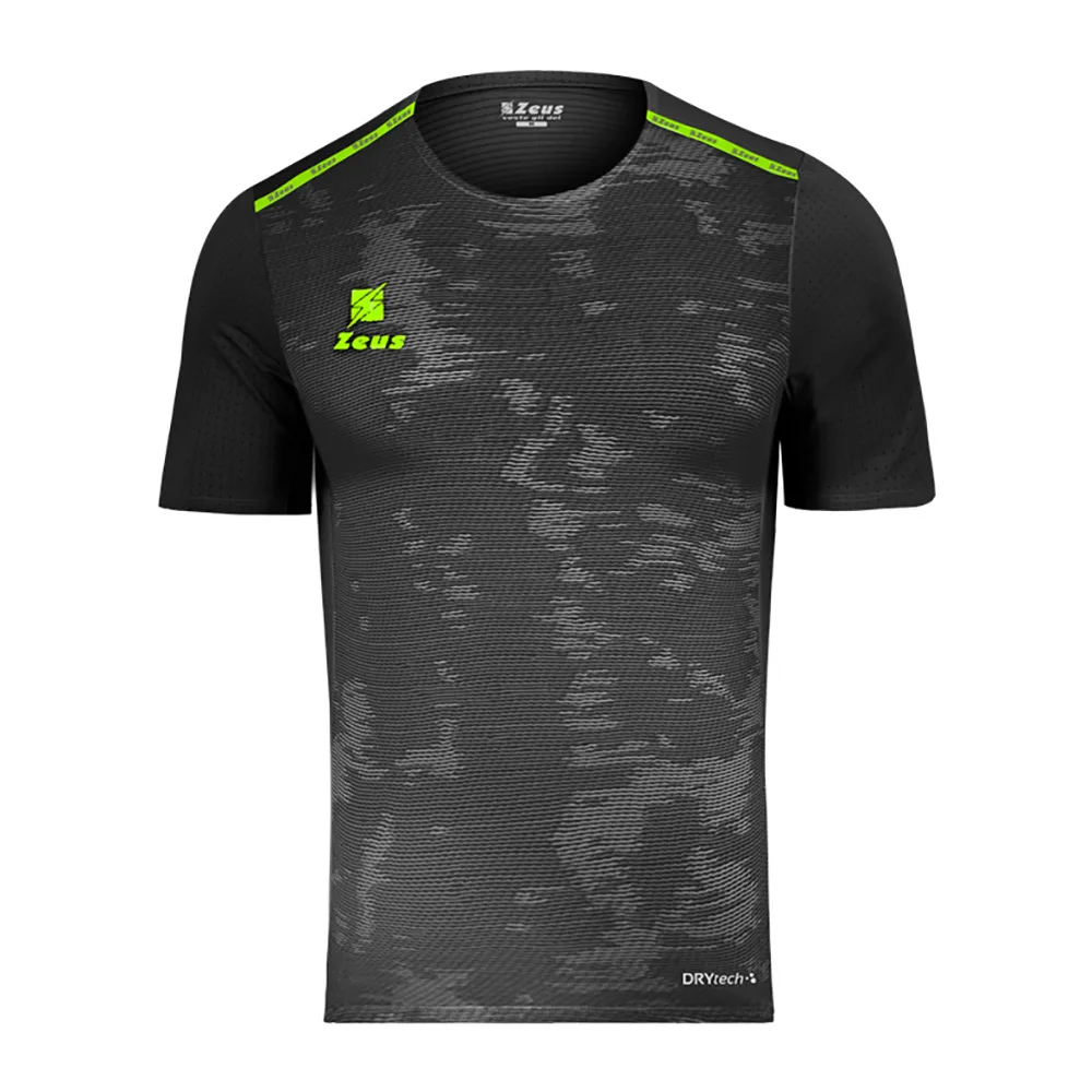 Tricou antrenament Zeus Knit, Negru / Galben Fluo - imagine 1