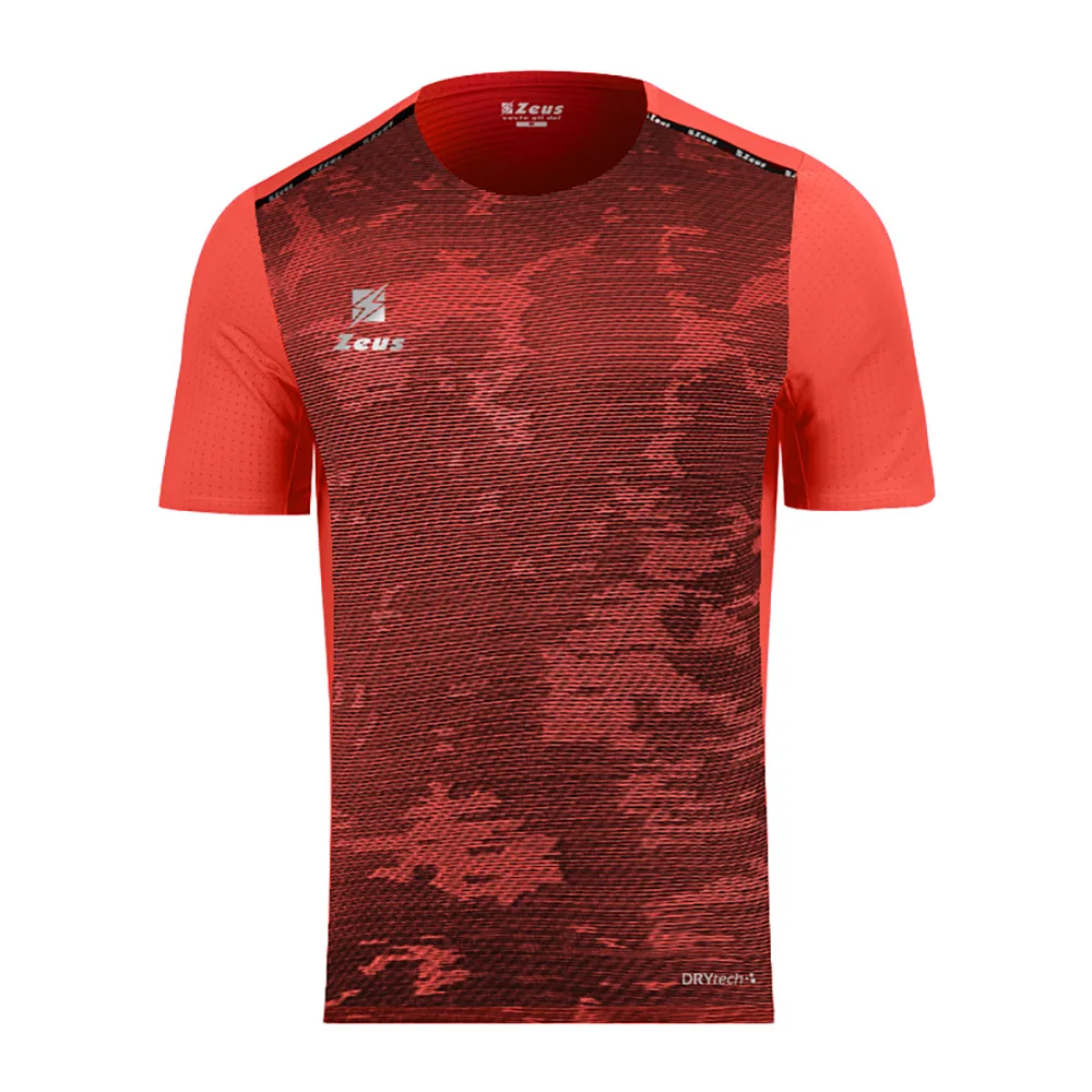 Tricou antrenament Zeus Knit, Coral / Negru - imagine 1