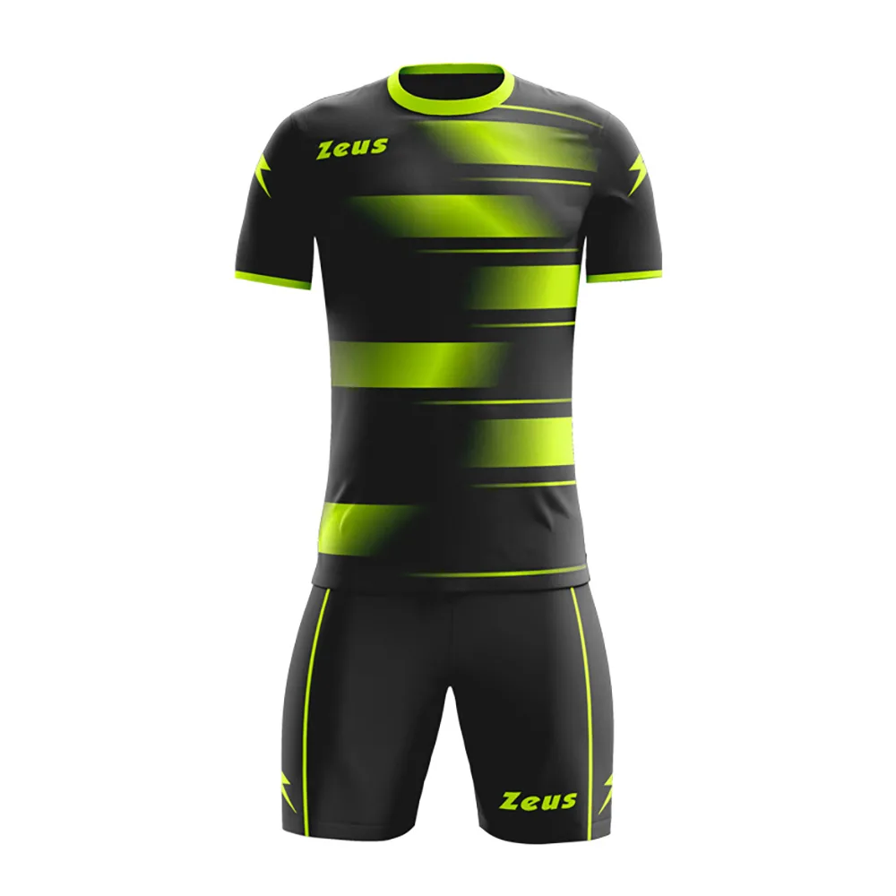 Set echipament fotbal Zeus Kosmo, Negru / Galben Fluo - imagine 1