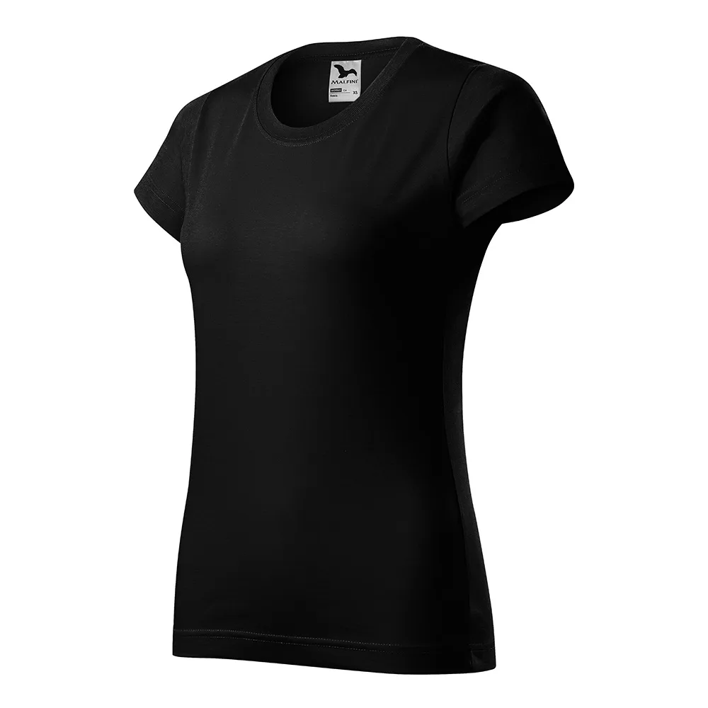 Tricou bumbac dama Basic, Negru - imagine 1