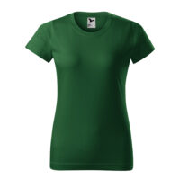 Tricou bumbac dama Basic, Verde sticla - imagine 2