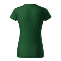 Tricou bumbac dama Basic, Verde sticla - imagine 3