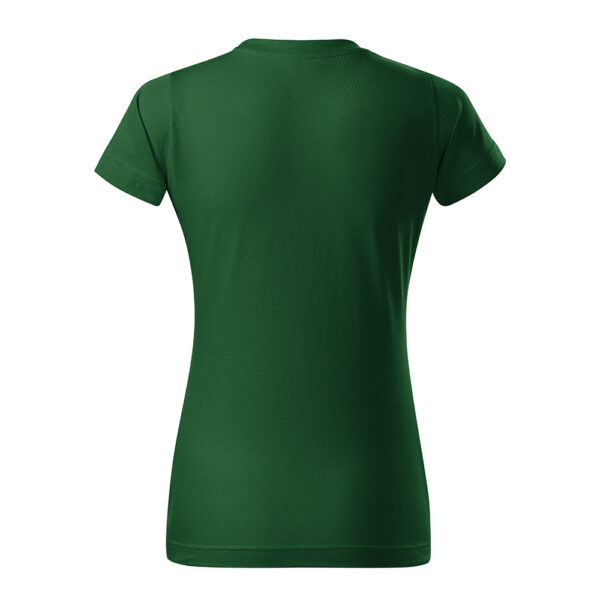 Tricou bumbac dama Basic, Verde sticla - imagine 3