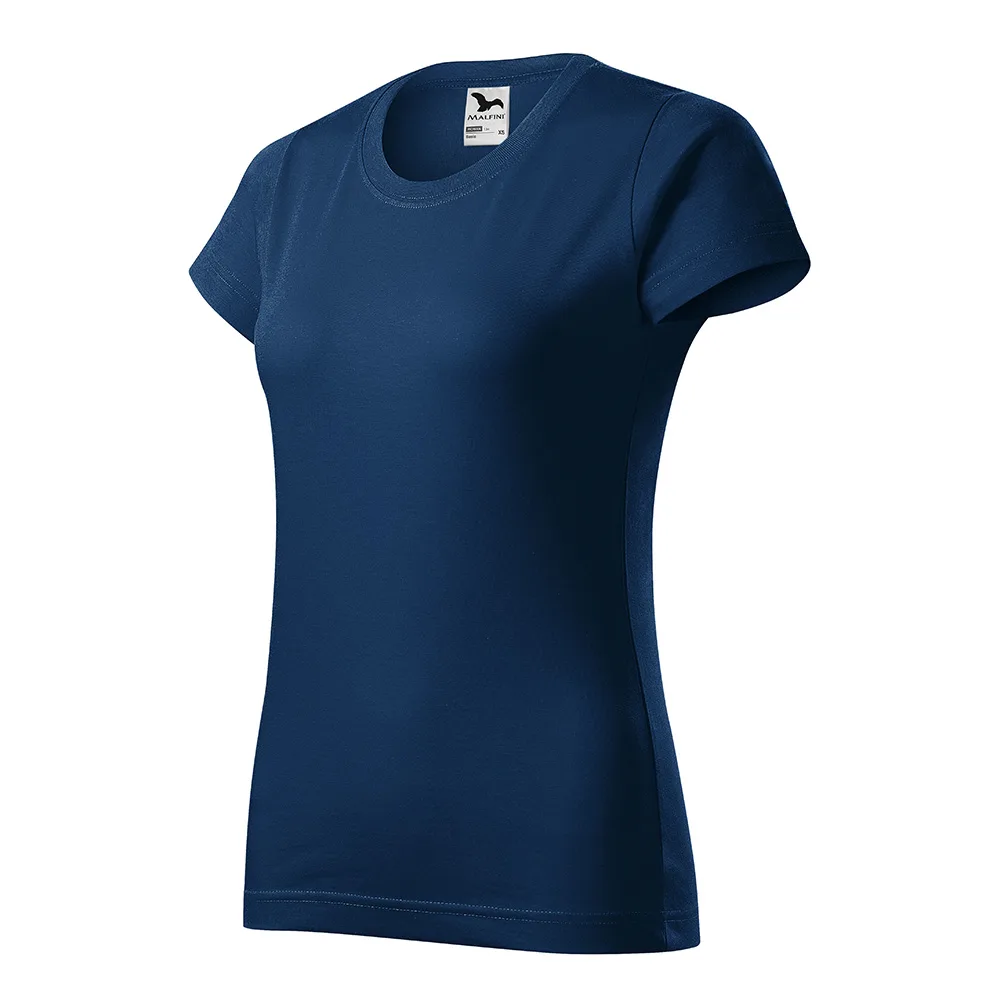 Tricou bumbac dama Basic, Midnight blue - imagine 1
