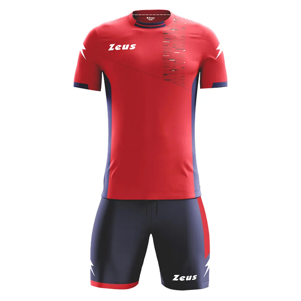 Set echipament fotbal Zeus Glitch, Rosu / Bleumarin - imagine 1