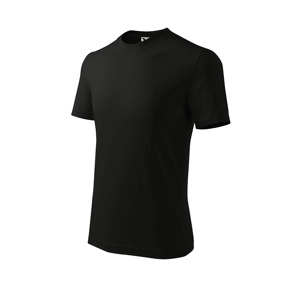Tricou bumbac copii Basic, Negru - imagine 1