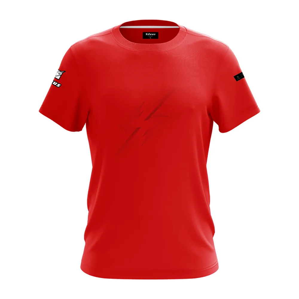 Tricou Zeus ZS7, Rosu / Alb - imagine 1