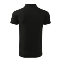 Tricou polo bumbac Single J, Negru - imagine 5
