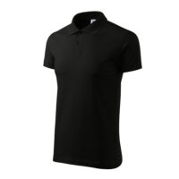 Tricou polo bumbac Single J, Negru