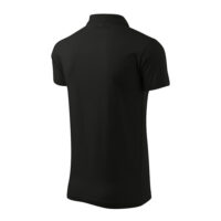 Tricou polo bumbac Single J, Negru - imagine 3