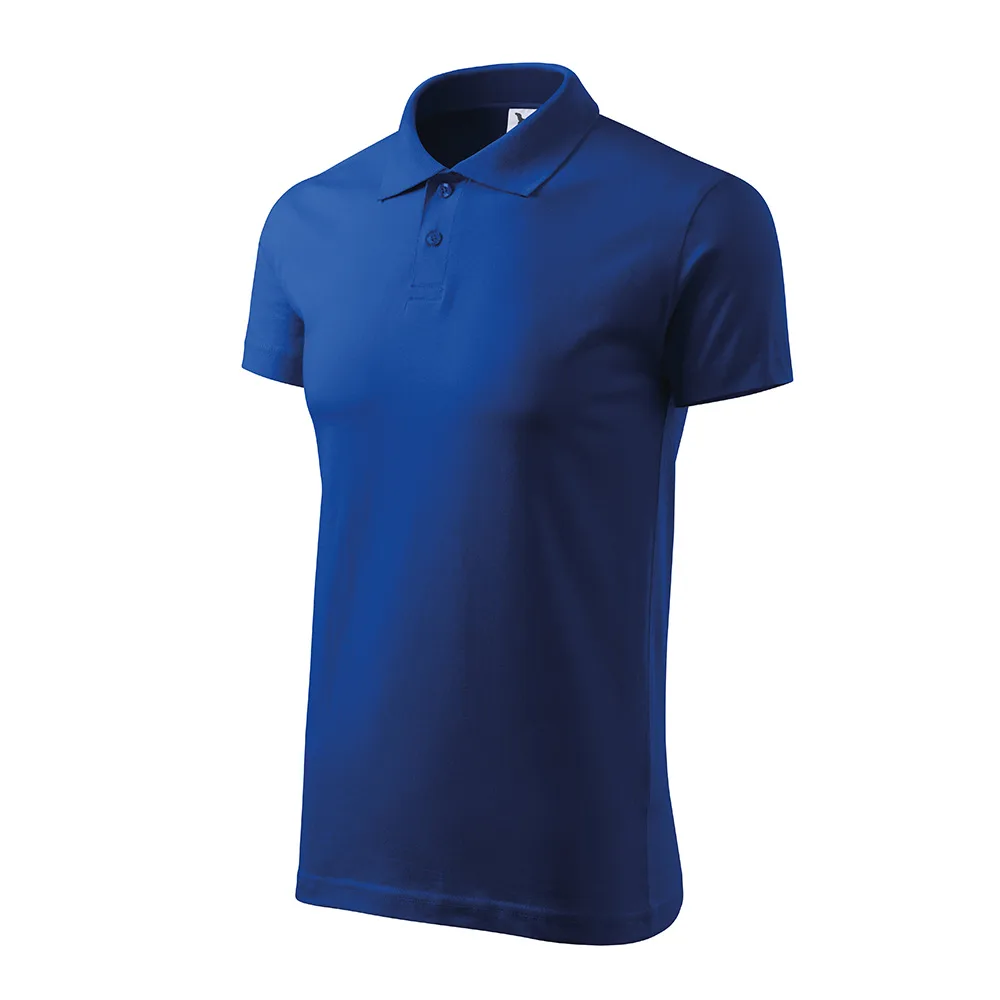 Tricou polo bumbac Single J, Albastru Royal - imagine 1
