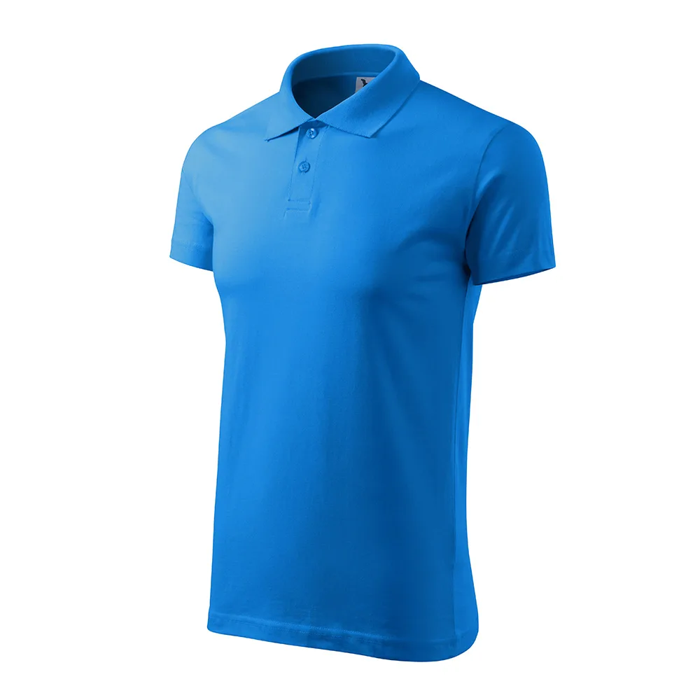 Tricou polo bumbac Single J, Snorkel blue - imagine 1