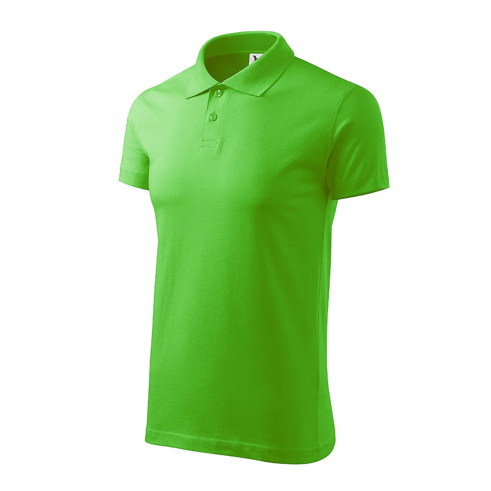Tricou polo bumbac Single J, Verde mar - imagine 1