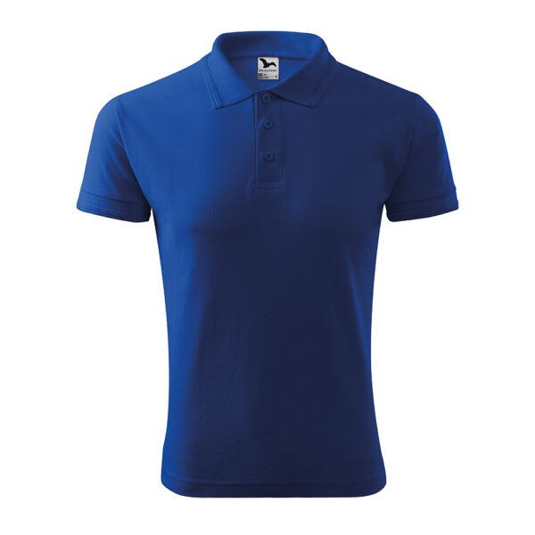 Tricou polo bumbac Pique, Albastru Royal - imagine 2